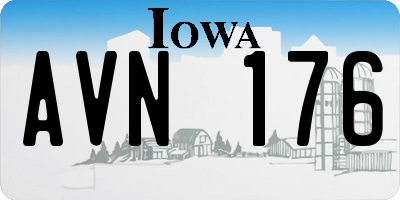 IA license plate AVN176