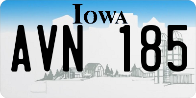 IA license plate AVN185