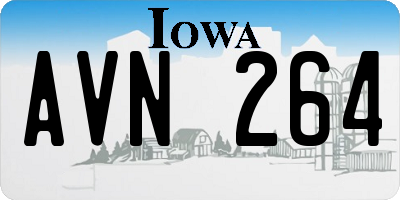 IA license plate AVN264