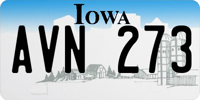 IA license plate AVN273
