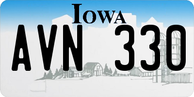 IA license plate AVN330