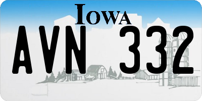 IA license plate AVN332