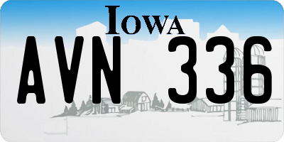 IA license plate AVN336