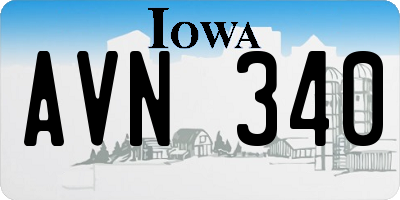 IA license plate AVN340