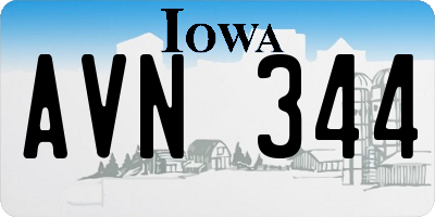IA license plate AVN344