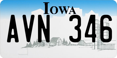 IA license plate AVN346