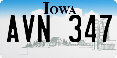 IA license plate AVN347