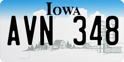 IA license plate AVN348
