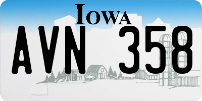 IA license plate AVN358
