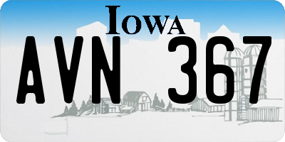 IA license plate AVN367