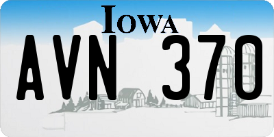 IA license plate AVN370