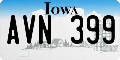 IA license plate AVN399