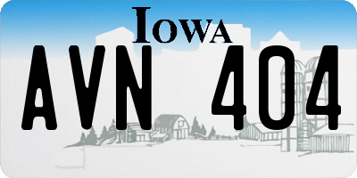 IA license plate AVN404