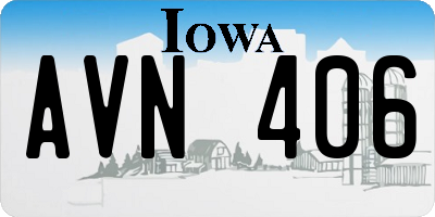 IA license plate AVN406
