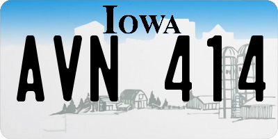 IA license plate AVN414