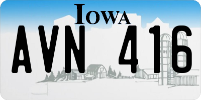 IA license plate AVN416