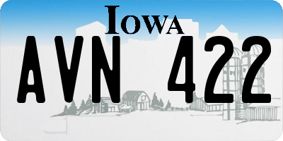 IA license plate AVN422