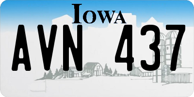 IA license plate AVN437