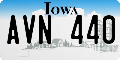 IA license plate AVN440