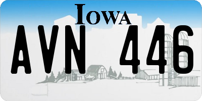 IA license plate AVN446