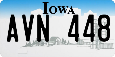 IA license plate AVN448