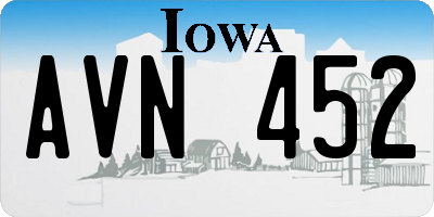 IA license plate AVN452