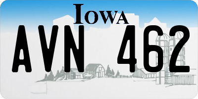 IA license plate AVN462