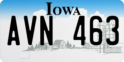 IA license plate AVN463