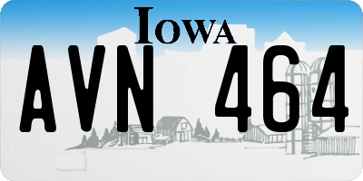 IA license plate AVN464