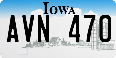 IA license plate AVN470