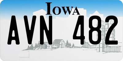 IA license plate AVN482