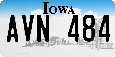 IA license plate AVN484