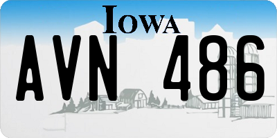 IA license plate AVN486