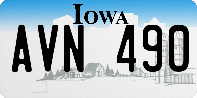 IA license plate AVN490