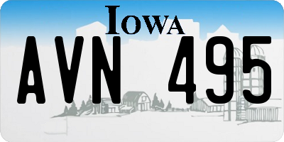 IA license plate AVN495