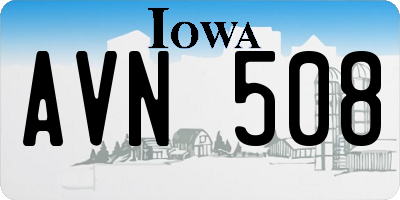 IA license plate AVN508