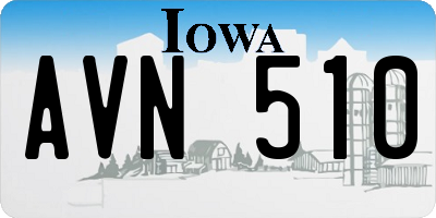 IA license plate AVN510