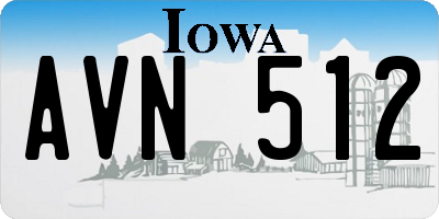 IA license plate AVN512