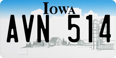 IA license plate AVN514