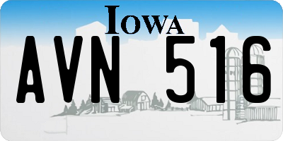 IA license plate AVN516