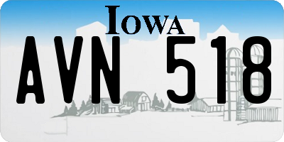 IA license plate AVN518