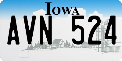 IA license plate AVN524