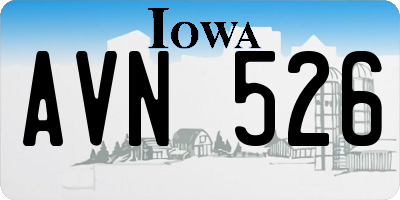 IA license plate AVN526
