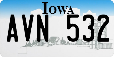 IA license plate AVN532