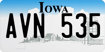 IA license plate AVN535