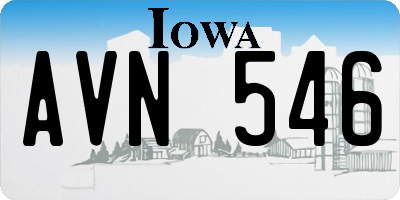 IA license plate AVN546
