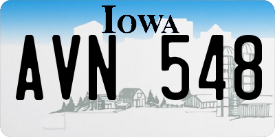 IA license plate AVN548