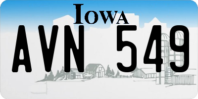 IA license plate AVN549
