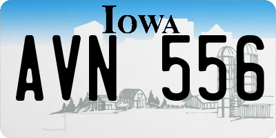 IA license plate AVN556