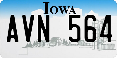 IA license plate AVN564